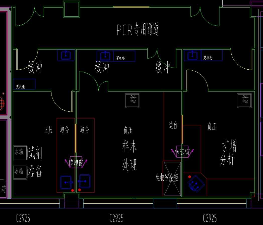 PCR实验室建设平面图缩略图